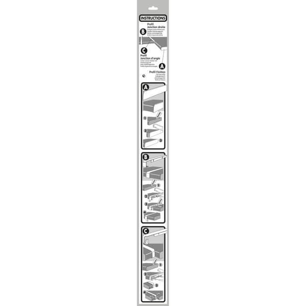 NORDLINGER PRO Edge to Edge kopplingsprofil - 38 mm bänkskiva - 2 fjärdedels rund form