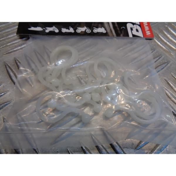 påse med 10 x genomskinlig vit plastknut wire pass diam 15mm fixering elektrisk ledningsmatta TT-15 bihr 891391