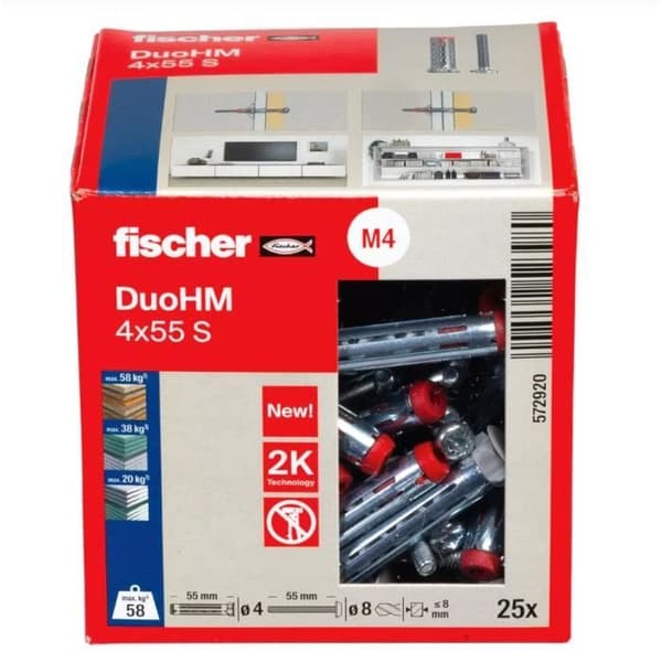Metallpinnar för ihåliga kroppar DuoHM 4X55 PZ-ände - FISHER - 572920