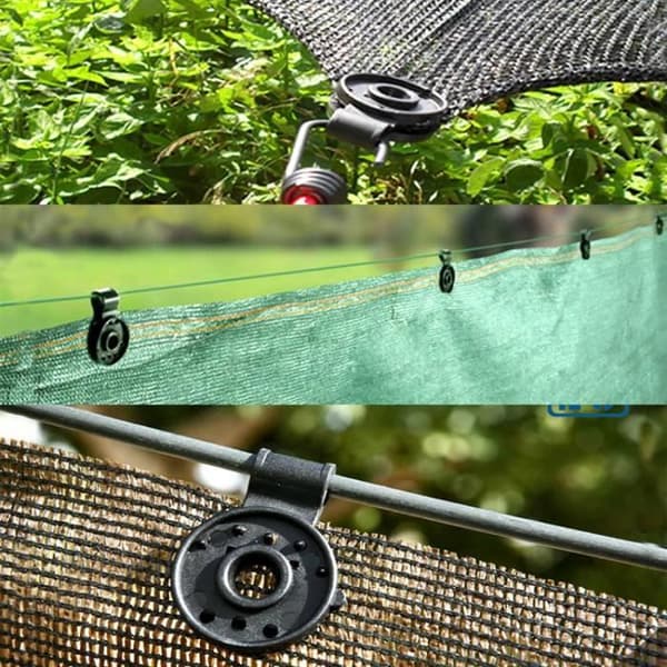 100 st bekvämt robust fästklämma för sekretessskärm för Greenhouse Shade Tyg