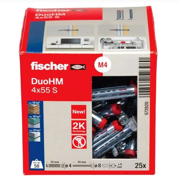 Metallpinnar för ihåliga kroppar DuoHM 4X55 PZ-ände - FISHER - 572920