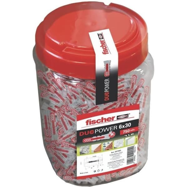 Chevilles DuoPower 6x30 Fischer - Förpackning med 750