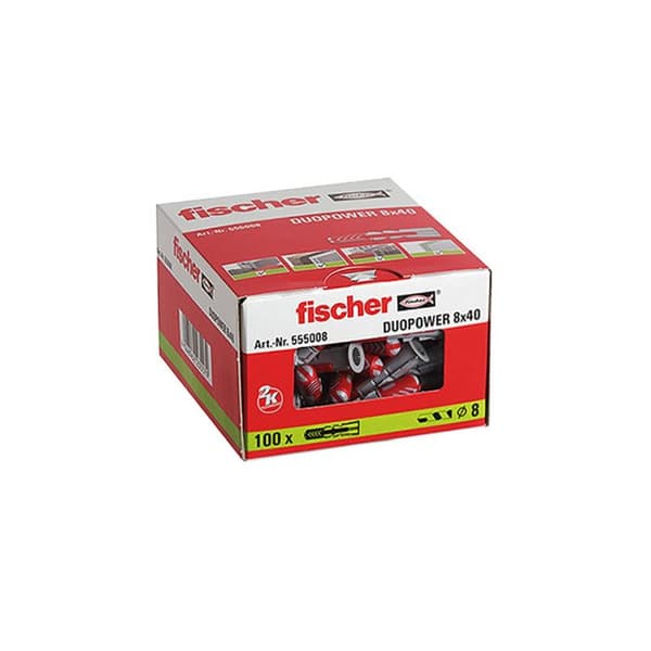 Bi-material pluggar DuoPower 8X40 kartong med 100 st - FISCHER - 555008