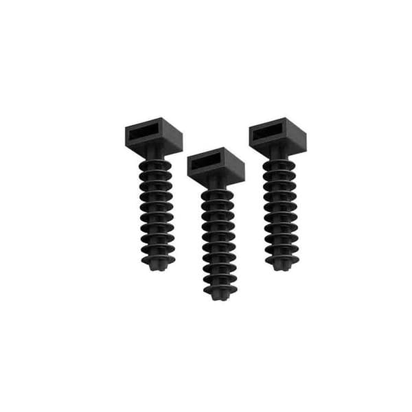 Skruv - EDM - N°8 - Pack om 100 enheter - Plast - Svart färg