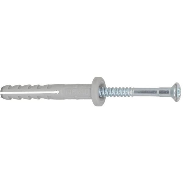 Skruvplugg nagel krage NF - 6 x 40 mm - paket med 50