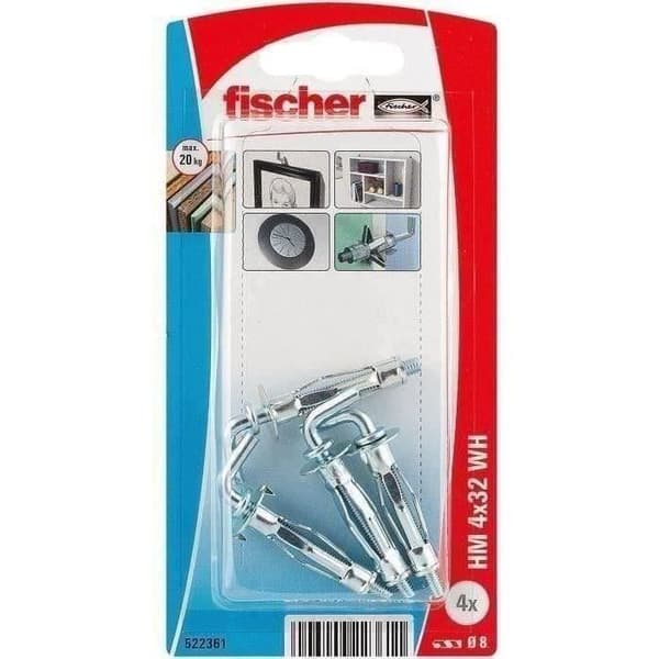 Hålkrokar hm4x32 med krok - FISCHER - Paket om 4