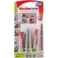 Miniatyrbild 1 av 3: Duopower pluggar 10x50 med krok - FISCHER - Paket om 2 - Nylon - Vit