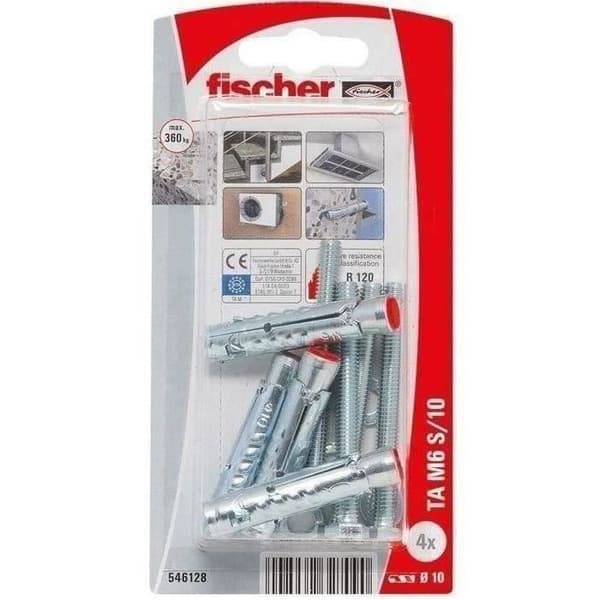 FISCHER - Tung plugg M6 blister med 4 st.