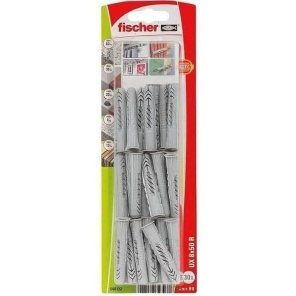 FISCHER - Multimaterialplug 8x50 r blister med 30 stycken