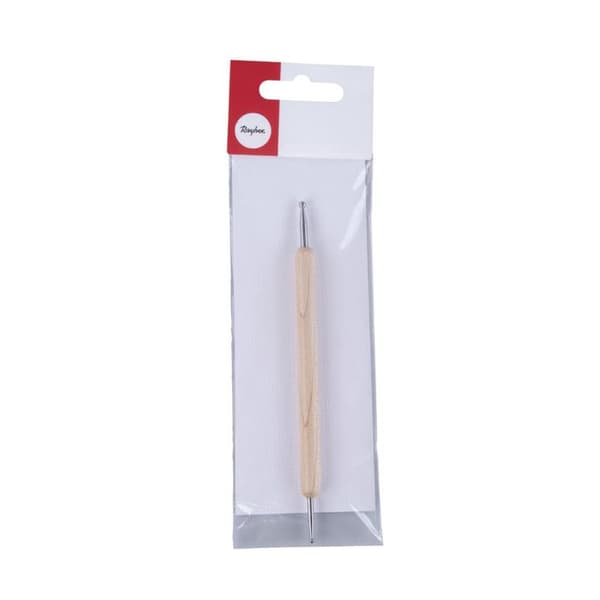 Metallstift för prickmålning - RAYHER - 14cm - spetsar ø2,8mm+ø2mm - Vit