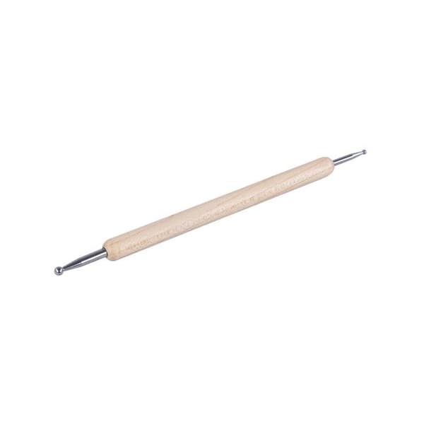Metallstift för prickmålning - RAYHER - 14cm - spetsar ø2,8mm+ø2mm - Vit