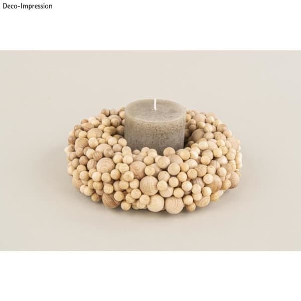 Boulon i trä - FSC 100% - 10 mm - Ogenomträngd - Förpackning med 35 stycken - Beige