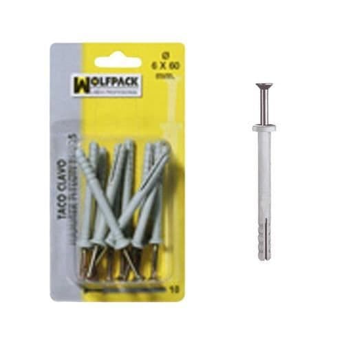 Blister fotledspik MN 6x60 mm (10 enheter)