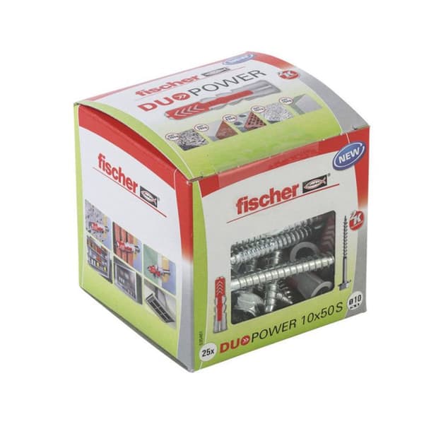 DuoPower all-material ankare 10x50 mm med skruvar - FISCHER