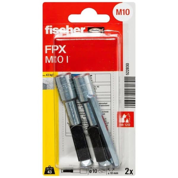 Fischer stift - 522830 - Set med 2 ankarstift för cellbetong FPX-I M10