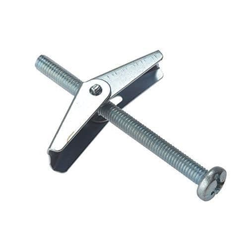 Bulkbeslag BH04928 Vingvippbultar för hålväggsdörrar av gipsskivor med M5 x 75 mm skruvgänga, paket med 25