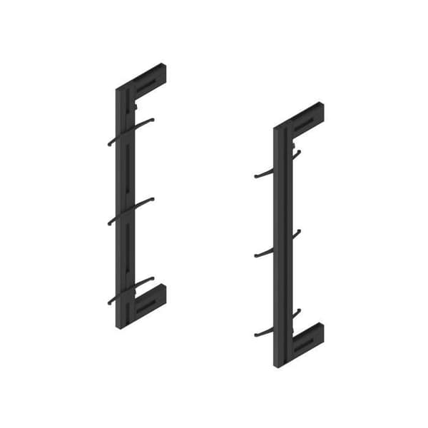 Emuca Modular Frame KitZero Kit med väggmonteringsbeslag, aluminium och Zamak, målad texturerad svart