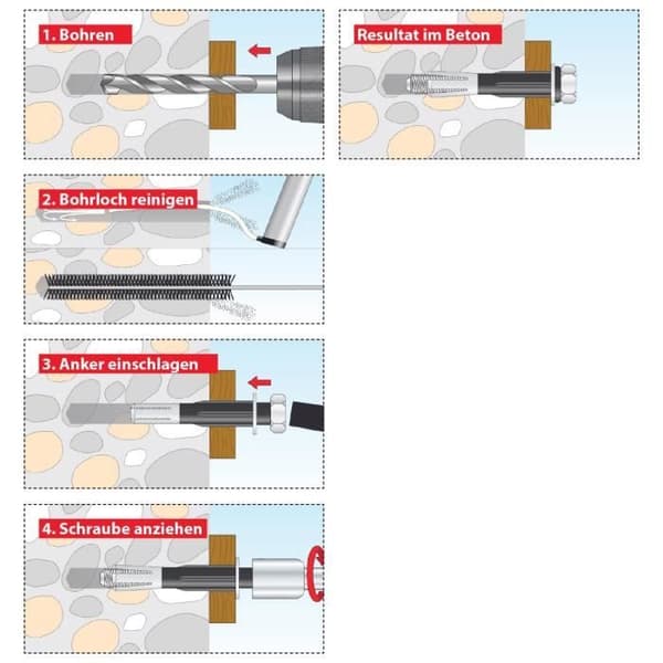 Metrisk plugg - TOX - Kontroll - 12 x 100 mm - 25 stycken - Säker fästdon