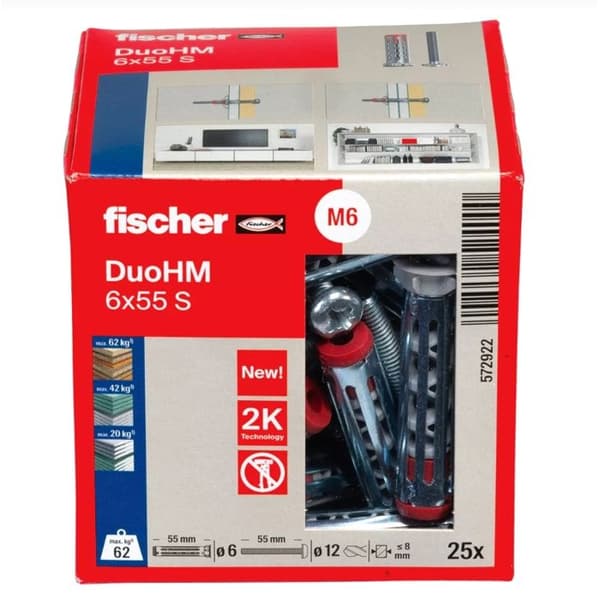 Metallpinnar för ihåliga kroppar DuoHM 6X55 PZ-ände - FISHER - 572922