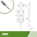 Miniatyrbild 3 av 4: Goupille Amig - 6962 - 6955 | Loquet 3700 | 300 mm | Brons | Läder