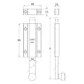 Miniatyrbild 4 av 4: Goupille Amig - 6962 - 6955 | Loquet 3700 | 300 mm | Brons | Läder