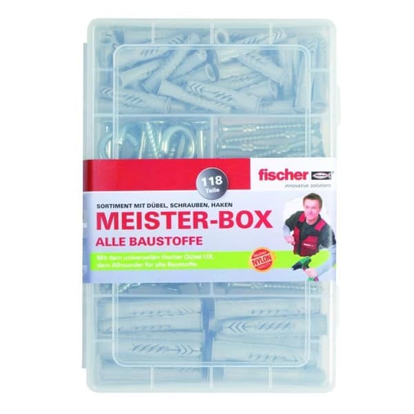 Universell ankare - FISCHER - UX-R - 118 delar - Plugg, skruvar och krokar - Hög kvalitet