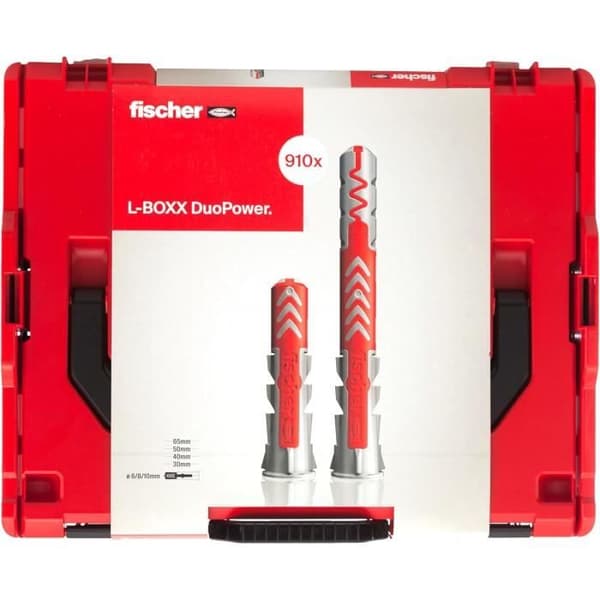 Fischer L-BOXX DuoPower - 910 pluggar 560492 GråRöd