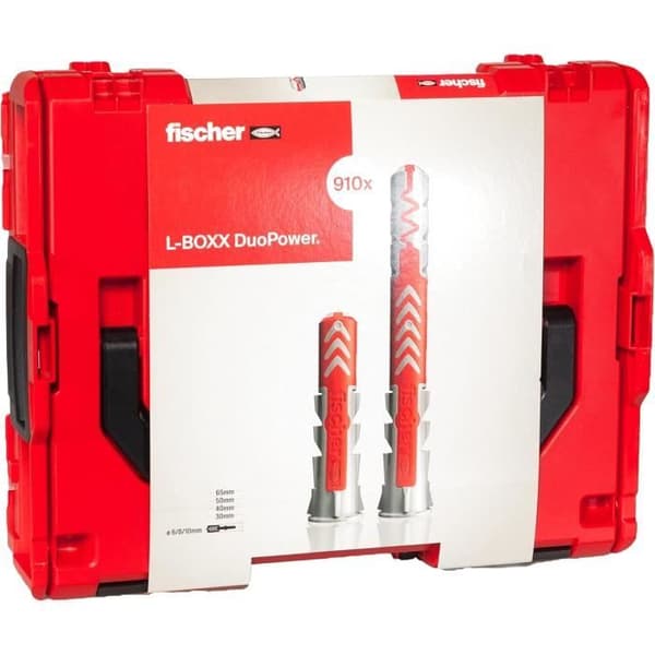 Fischer L-BOXX DuoPower - 910 pluggar 560492 GråRöd