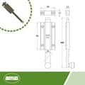 Miniatyrbild 3 av 4: Goupille Amig - 6956 - | Loquet 3700 | 400 mm | Mässing | Läder