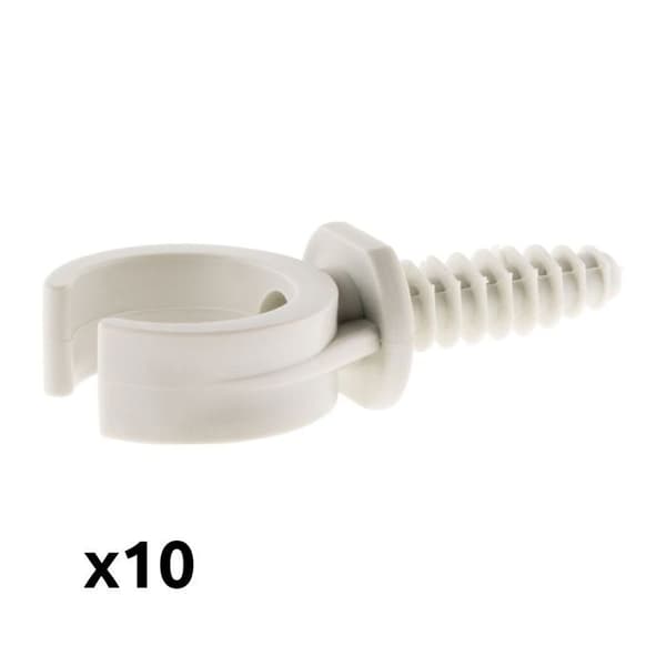 Pack med 10 klipp med pluggar Ø25mm - Grå - Zenitech