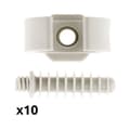 Miniatyrbild 2 av 5: Pack med 10 klipp med pluggar Ø25mm - Grå - Zenitech