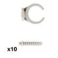 Miniatyrbild 1 av 5: Pack med 10 klipp med pluggar Ø25mm - Grå - Zenitech