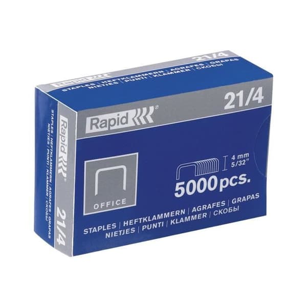 Rapid - Agrafes - 21-4 - 4 mm - galvaniserat stål - paket om 5000 - för Fashion F51; Supreme S51