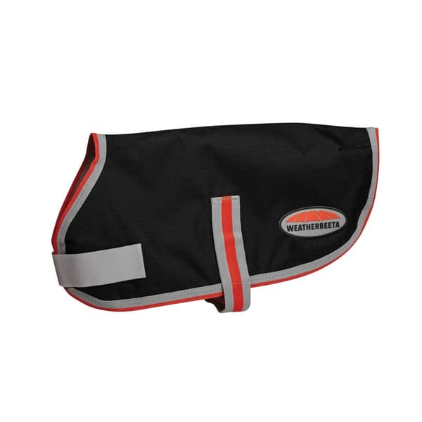 Weatherbeeta 1200d Therapy-tec hundefrakke Black/Silver/Red 25cm