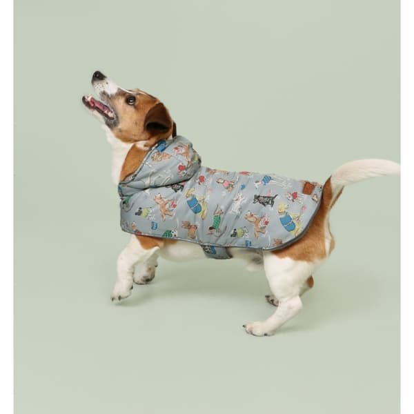 Cath Kidston Dog Rain Mac med fleece indvendig og lædermærke