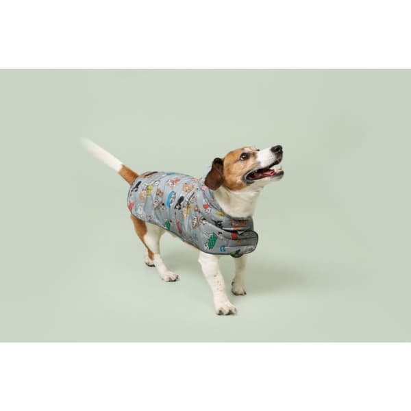 Cath Kidston Dog Rain Mac med fleece indvendig og lædermærke