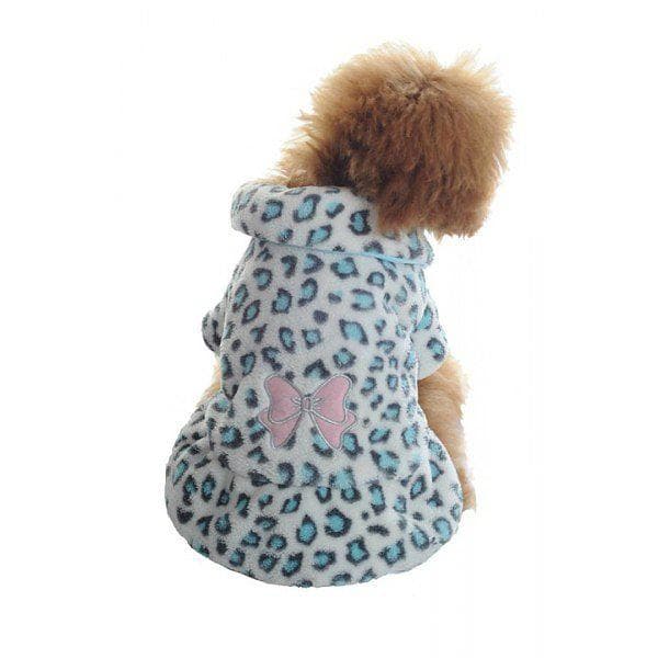 Hundjacka Blue qutity Leopardmönstrad XS