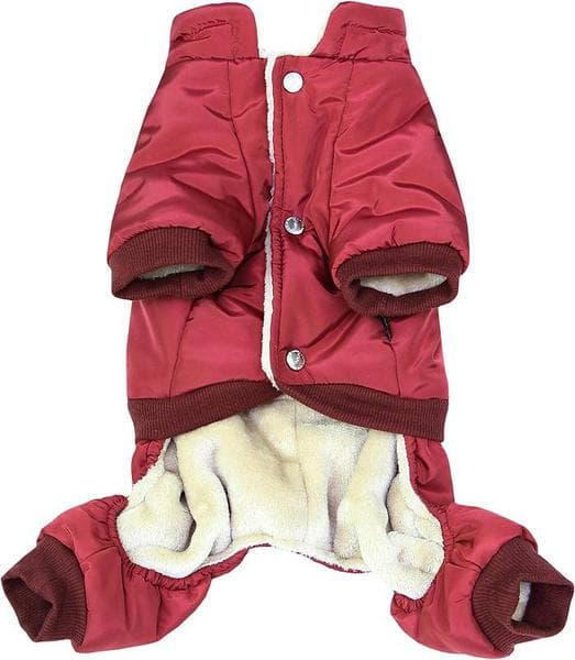 Fodrad HundVinteroverall med detaljer Hundoverall Hundkläder