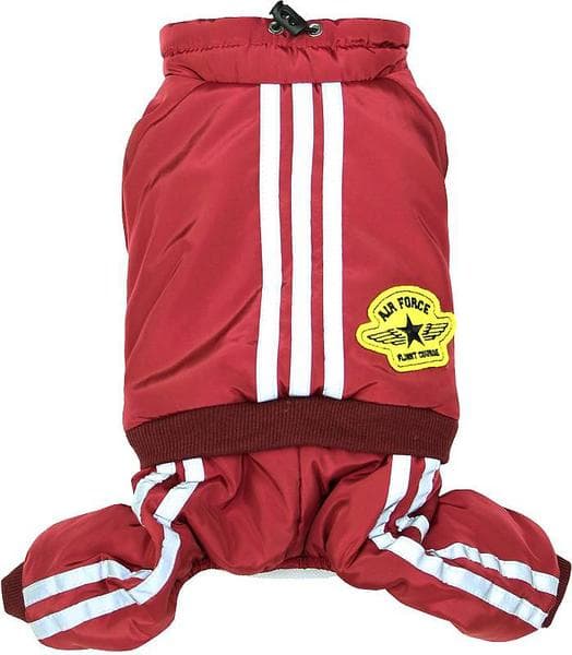 Fodrad HundVinteroverall med detaljer Hundoverall Hundkläder