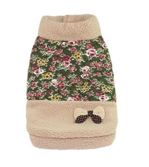 Hundjacka med blommor Fodrad Hundkläder