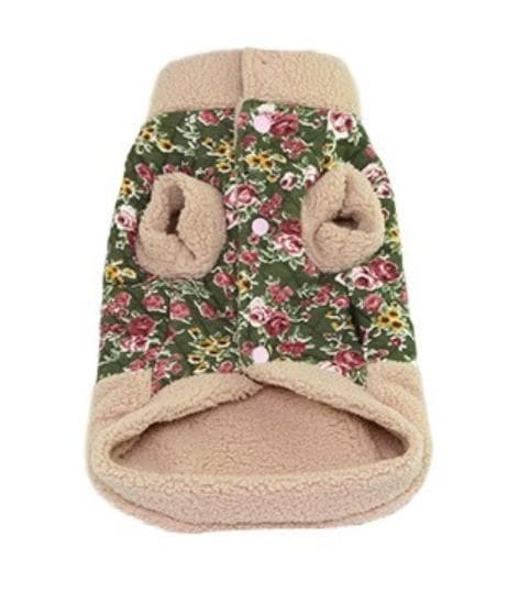 Hundjacka med blommor Fodrad Hundkläder