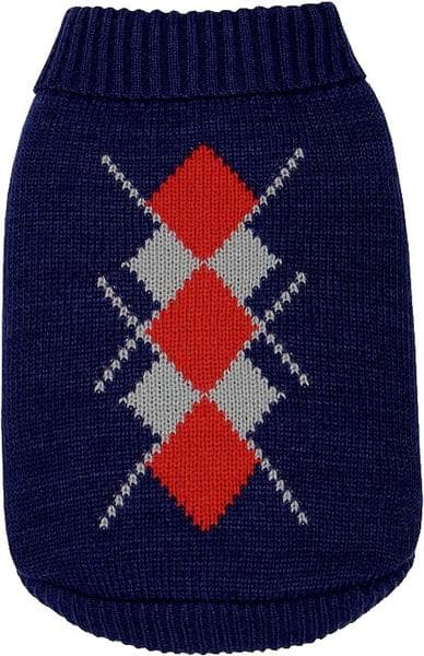 HundTröja med klassiskt stickat mönster Sweater Mörkblå XL
