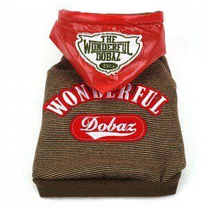 Sportig Hundtröja Hoodie med huva Hundkläder för hunden Brun