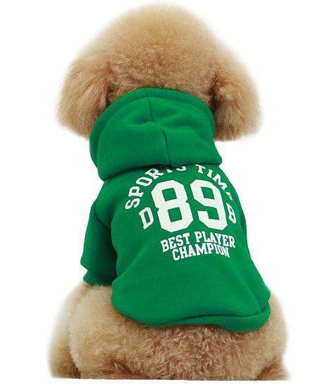 HundTröja Hoodie Grön Sport 89 Hundkläder