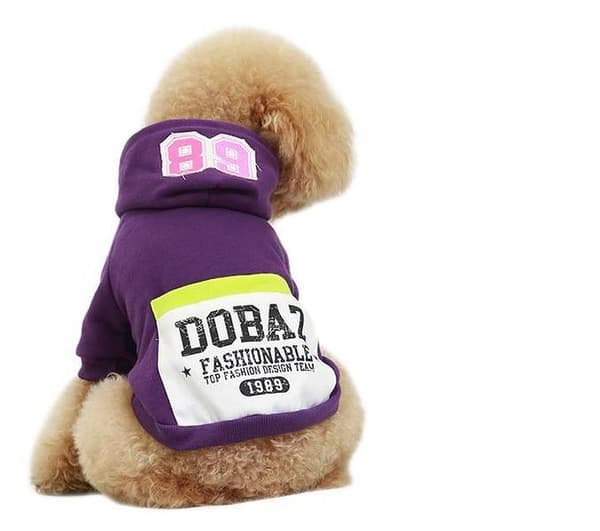 Hoodie Tröja Lila dobaz Hundkläder för hunden