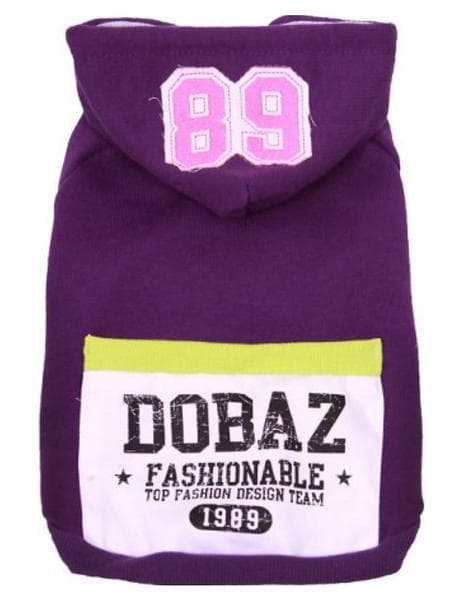Hoodie Tröja Lila dobaz Hundkläder för hunden