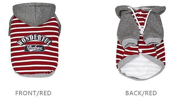 HundHoodie fodrad röd Hundtröja Hundkläder