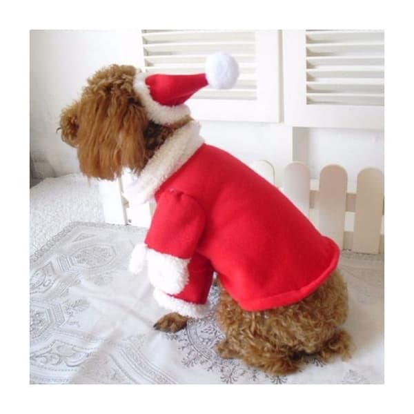 Hundkostym - Ej specificerad - Julkostym - Polyester fodrad - Storlek S/M - Färg Svart