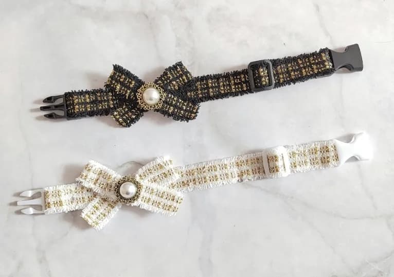 Halsband & koppel i spets och pärla lyxig sofistikerad stil