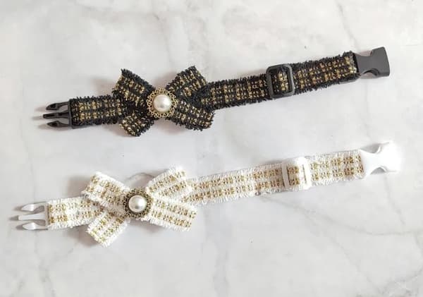 Halsband & koppel i spets och pärla lyxig sofistikerad stil